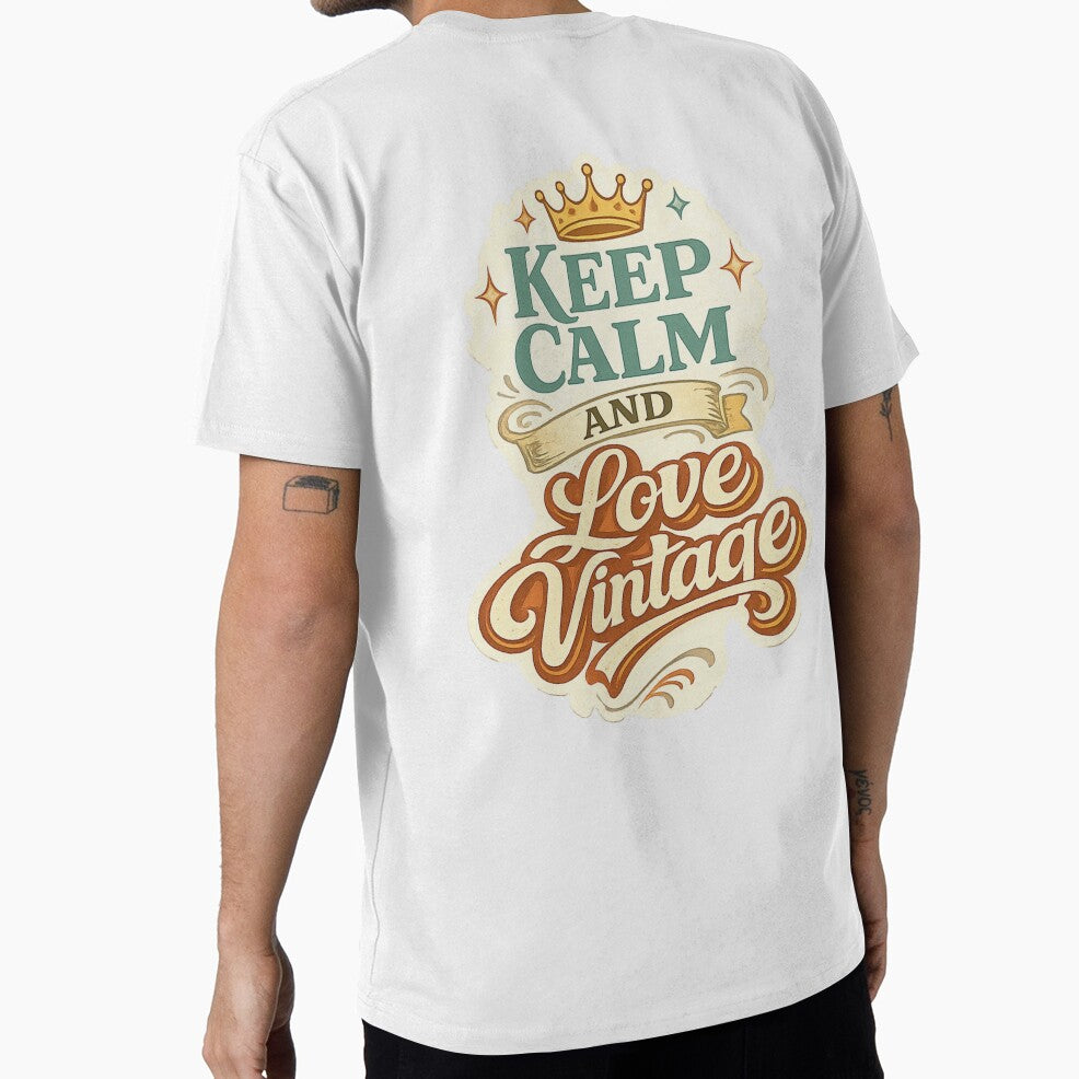 Keep Calm and Love Vintage – Minimal Retro Typography by StillArtStudio