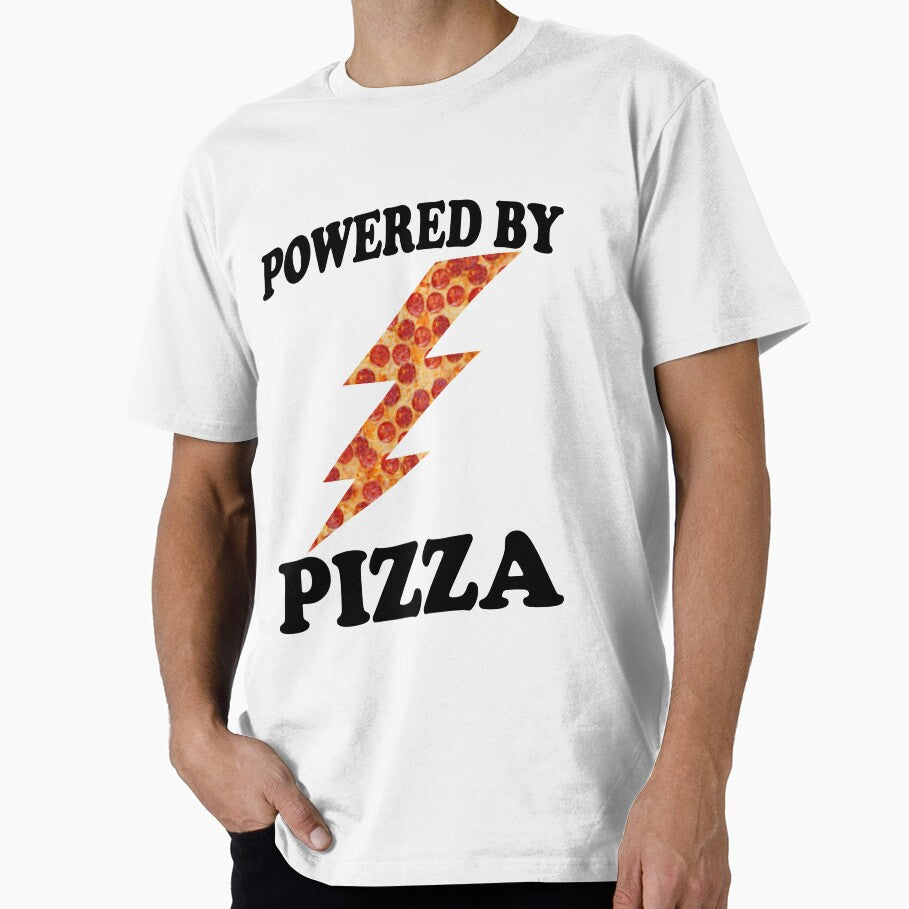 Funny Powered By Pizza Cool Pizza by HappyArts90