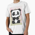 Minimalist Pixel Panda  Soft Aesthetic Animal Design by Pixel8Prints