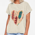 Boho Heart Feathers by koshea23