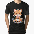 Baby fox with flower by SimonsDesignArt