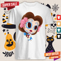 Sugar Skull Bookish Muertos Day Of The Dead Shirt
