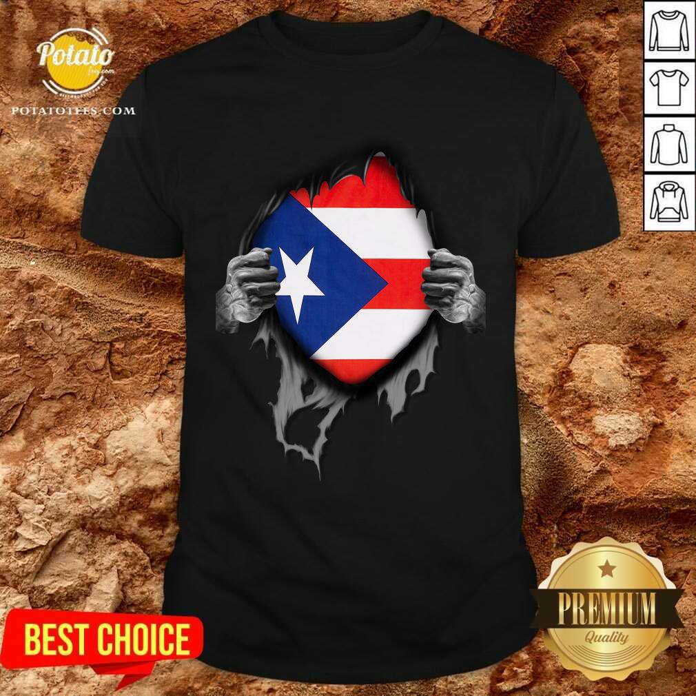 Super Puerto Rican Heritage Puerto Rico Roots USA Flag Shirt