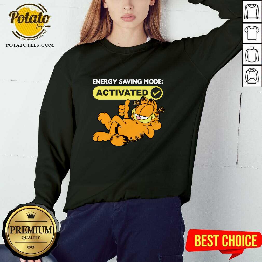 Energy Saving Mode Activated Garfield T-shirt