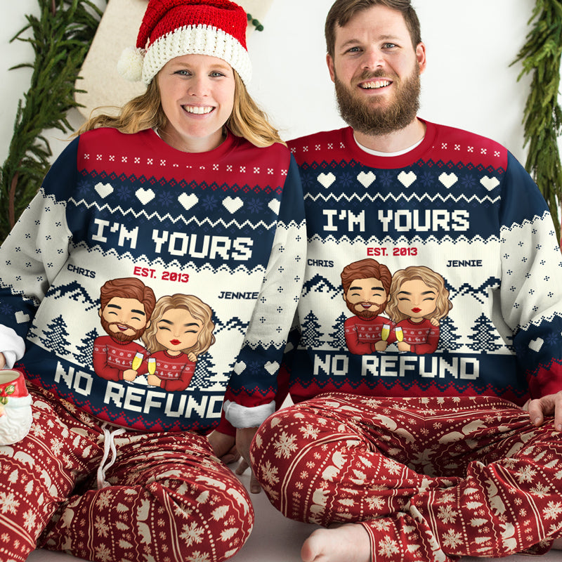 All Of Me Is Yours - Couple Personalized Custom Ugly Sweatshirt - Unisex Wool Jumper - Christmas Gift For Husband, Wife, Couple
