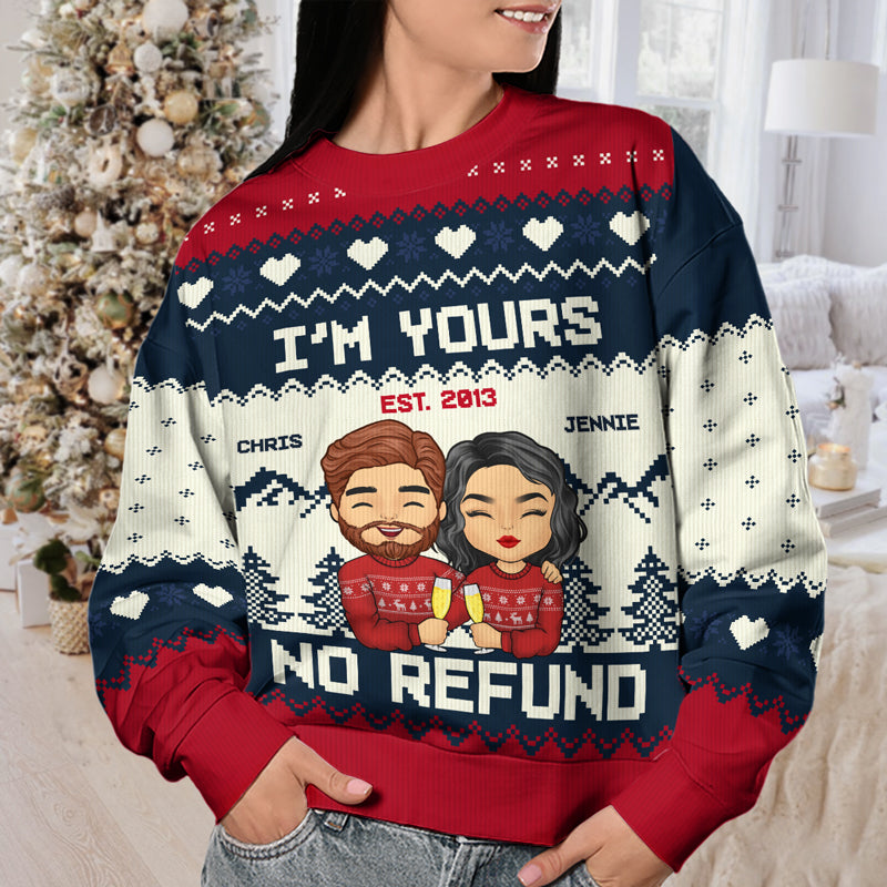 All Of Me Is Yours - Couple Personalized Custom Ugly Sweatshirt - Unisex Wool Jumper - Christmas Gift For Husband, Wife, Couple