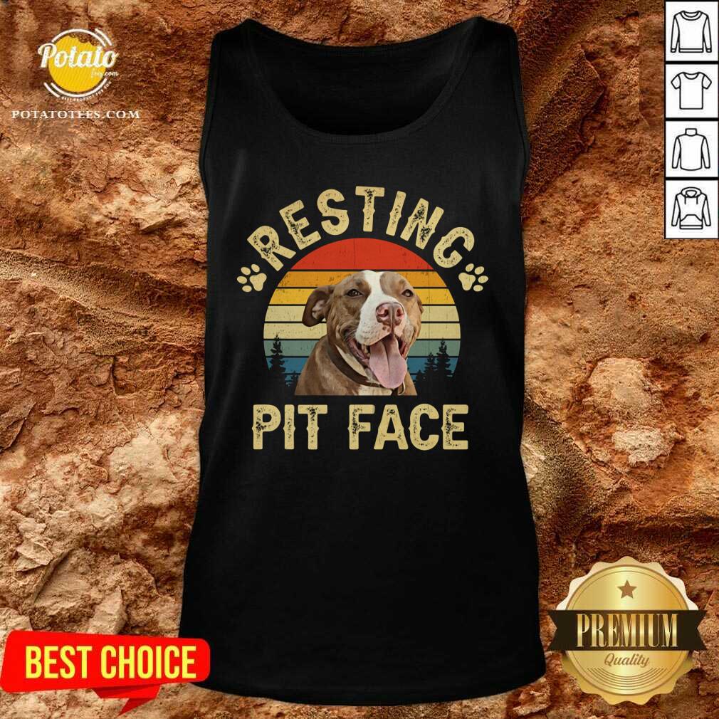 Pitbull Resting Pit Face Funny Shirt