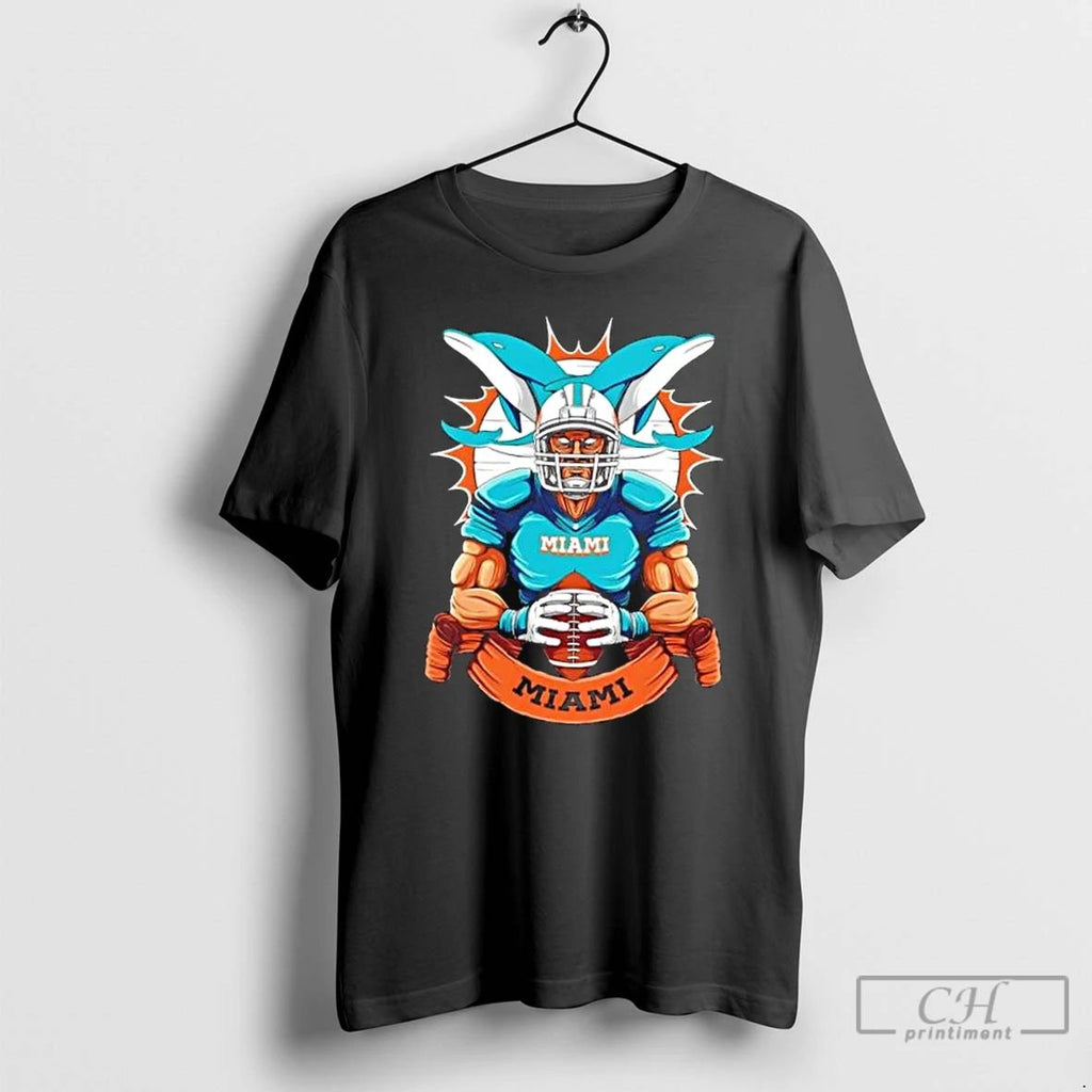 Classic Miami Dolphins War Football Mascot T Shirts