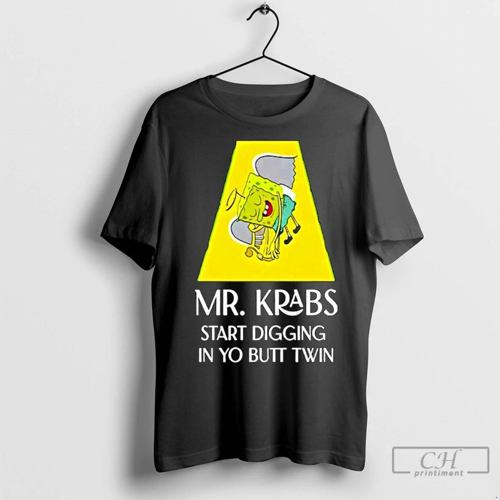 Classic Mr Krabs Start Digging In Yo Butt Twin Ornaments