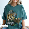 Big Cat Collage Aesthetic Animal Wildlife Comfort Tee