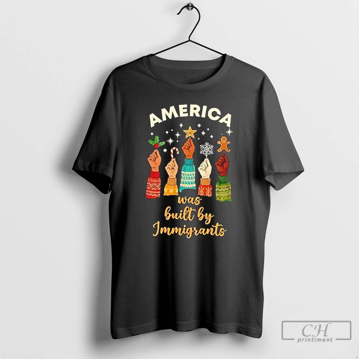 Classic America Was Built By Immigran Christmas 2025 T Shirts