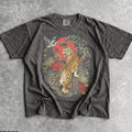 Retro Tiger T-Shirt - Men & Women's Unisex Graphic Tee - Vintage Boho Shirt - L