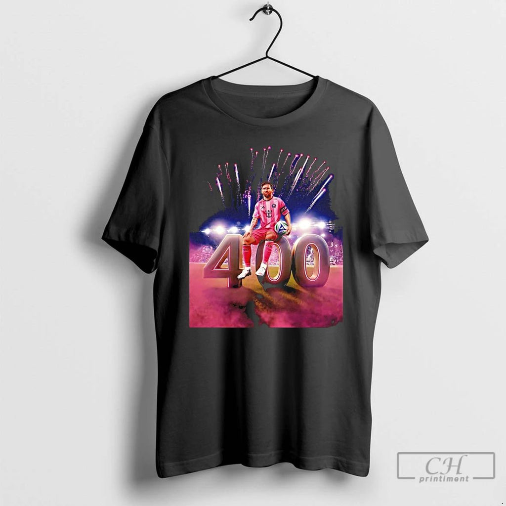 Premium Leo Messi Reaches 400 Assists In His Professional Career T Shirts