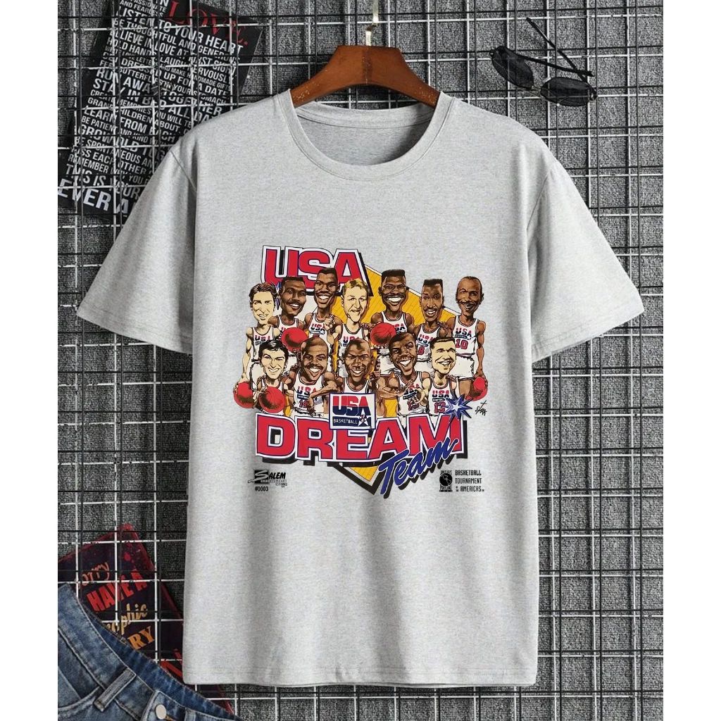 1992 Dream Team Vintage Caricature Basketball T-Shirt (S–3XL)