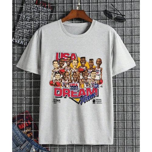 1992 Dream Team Vintage Caricature Basketball T-Shirt (S–3XL)