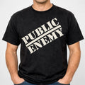 Vintage Washed Black Graphic Tee Unisex Short Sleeve Retro T-Shirt S-3XL