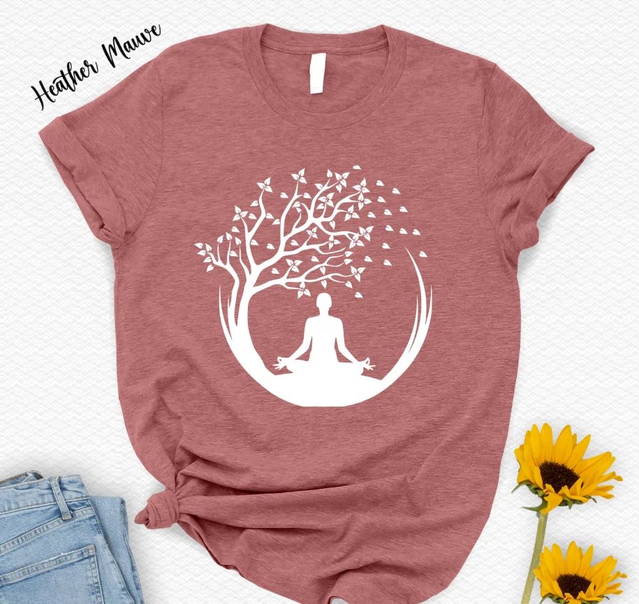 Yoga Lover T-Shirt Meditation Gift Relaxation Tee Mindfulness Graphic Shirt