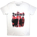 The Damned Repeat Logo Photo T-Shirt White New