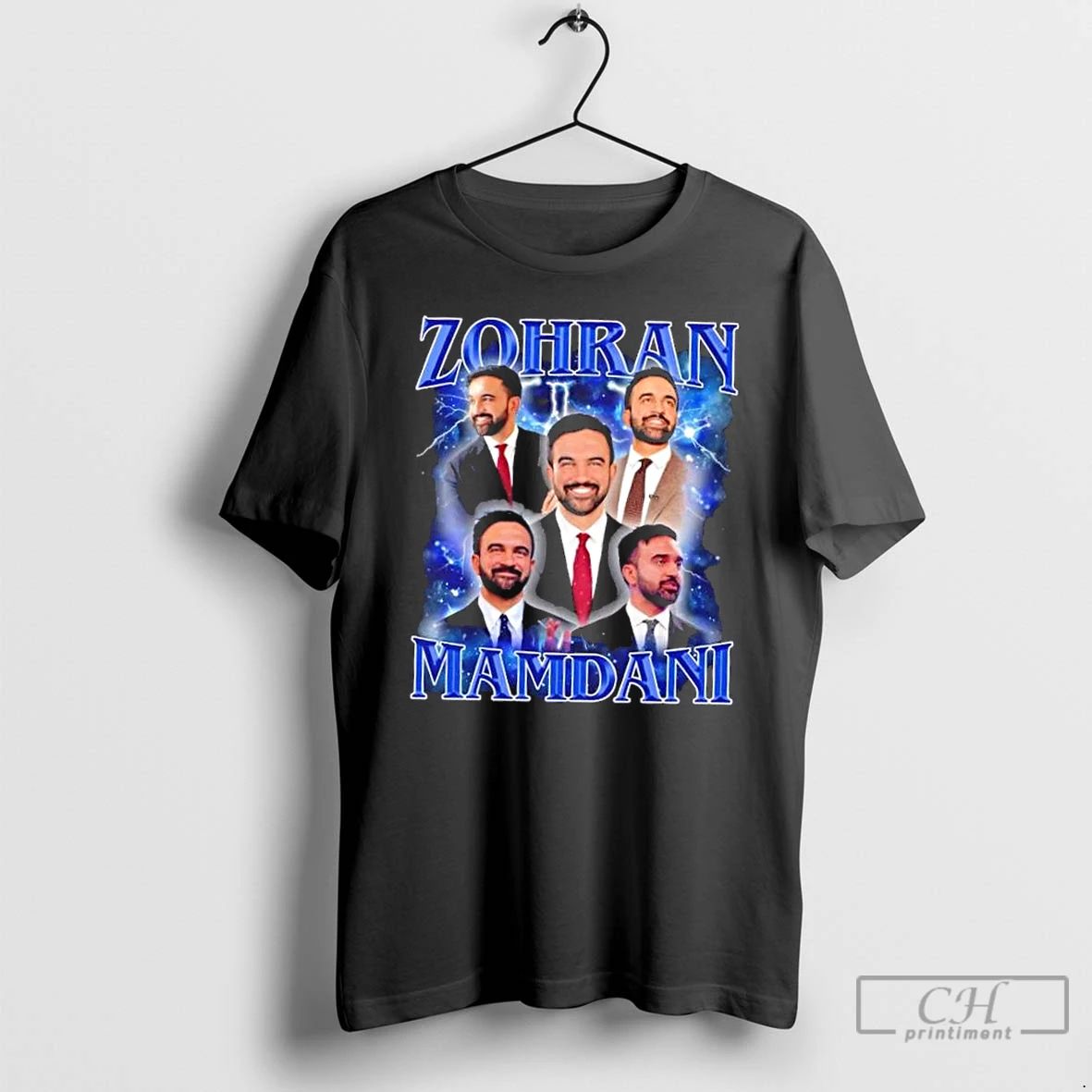 Premium Zohran Mamdani Lightning Graphic T Shirts