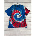 Santa Cruz Tie Dye Screaming Hand T-Shirt Mens XL Blue Red Skate Surf