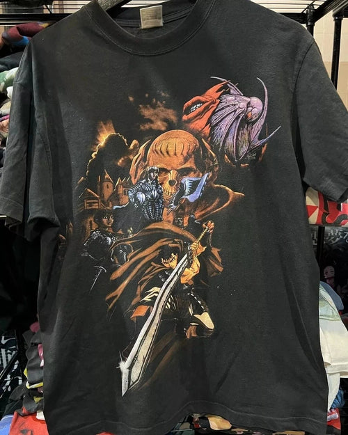 90s Reprint Berserk Anime Japanese Retro Style Black T shirt S-5XL WA3315