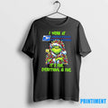 Grinch I Work At United States Postal Service Logo Its Fine Everything Is Fine Tshirts