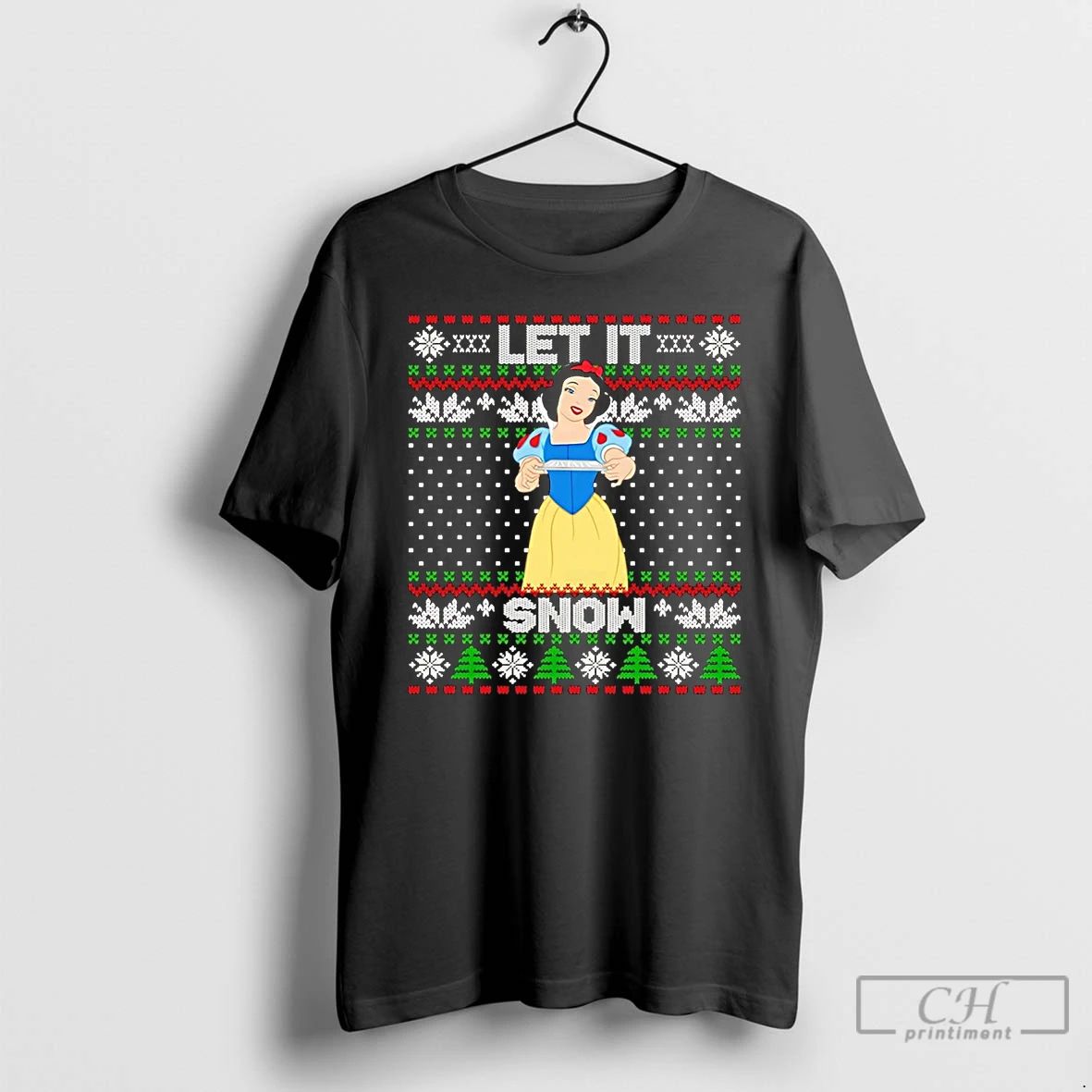 Premium Snow White Let It Snow Ugly Christmas T Shirts
