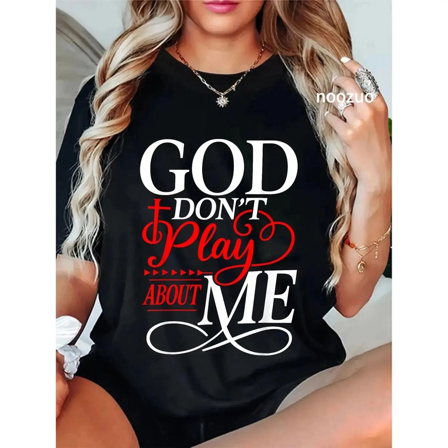 100% Cotton Inspirational TShirt with God Dont Play about Me Christian Christian