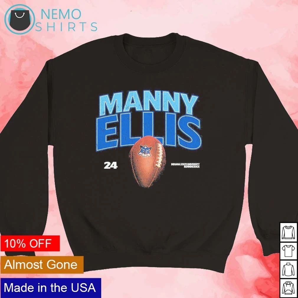 Manny Ellis No 24 Indiana State University Running Back shirt