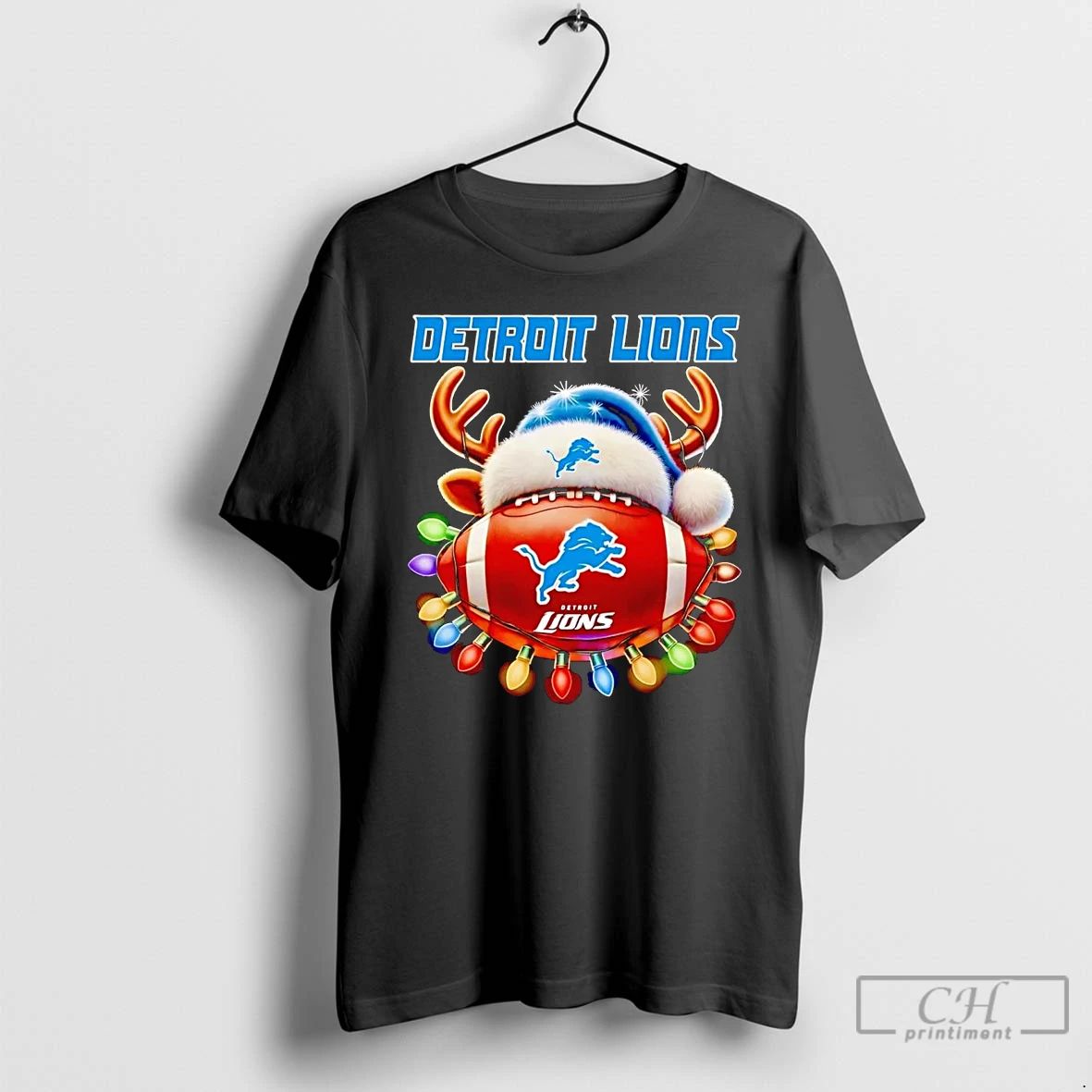 Classic Detroit Lions Football Christmas T Shirts