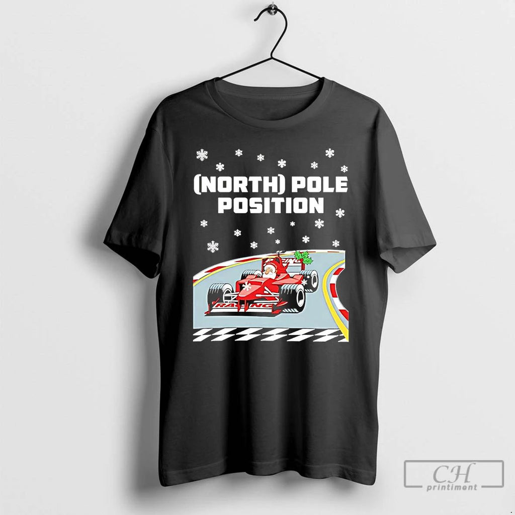 Classic Santa North Pole Position F1 Christmas T Shirts