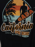 CALIFORNIA SPORT DESIGN T-SHIRT SURFING LOGO MENS LARGE