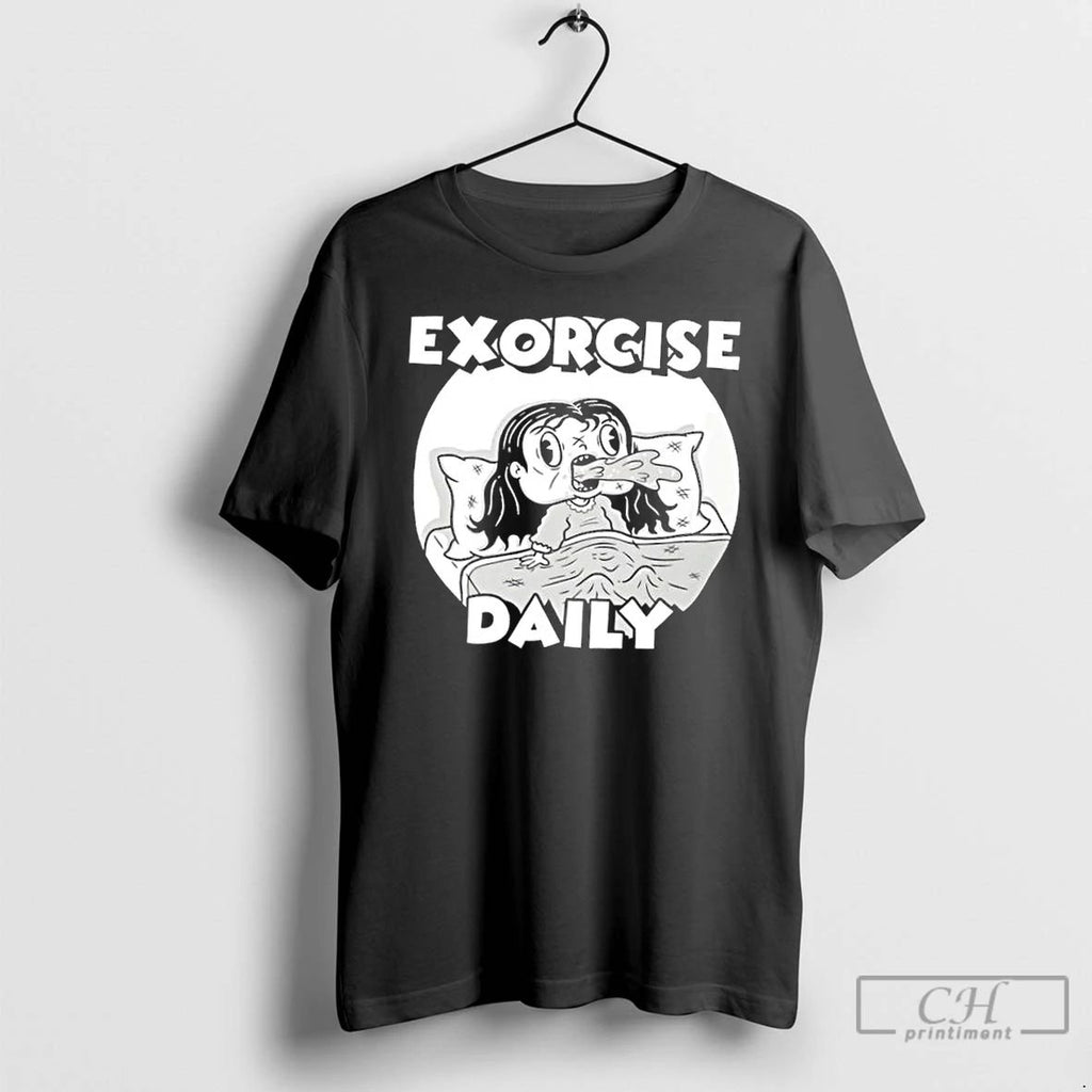 Classic Exorcise Daily Cartoon Horror Parody T Shirts