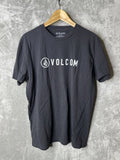 Volcom Shirt Mens Extra Large Black Short Sleeve Skater Diamond Stone Logo