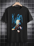 1pc Men's Summer Casual Crew Neck T-Shirt | 100% Polyester Knit Fabric with Slig