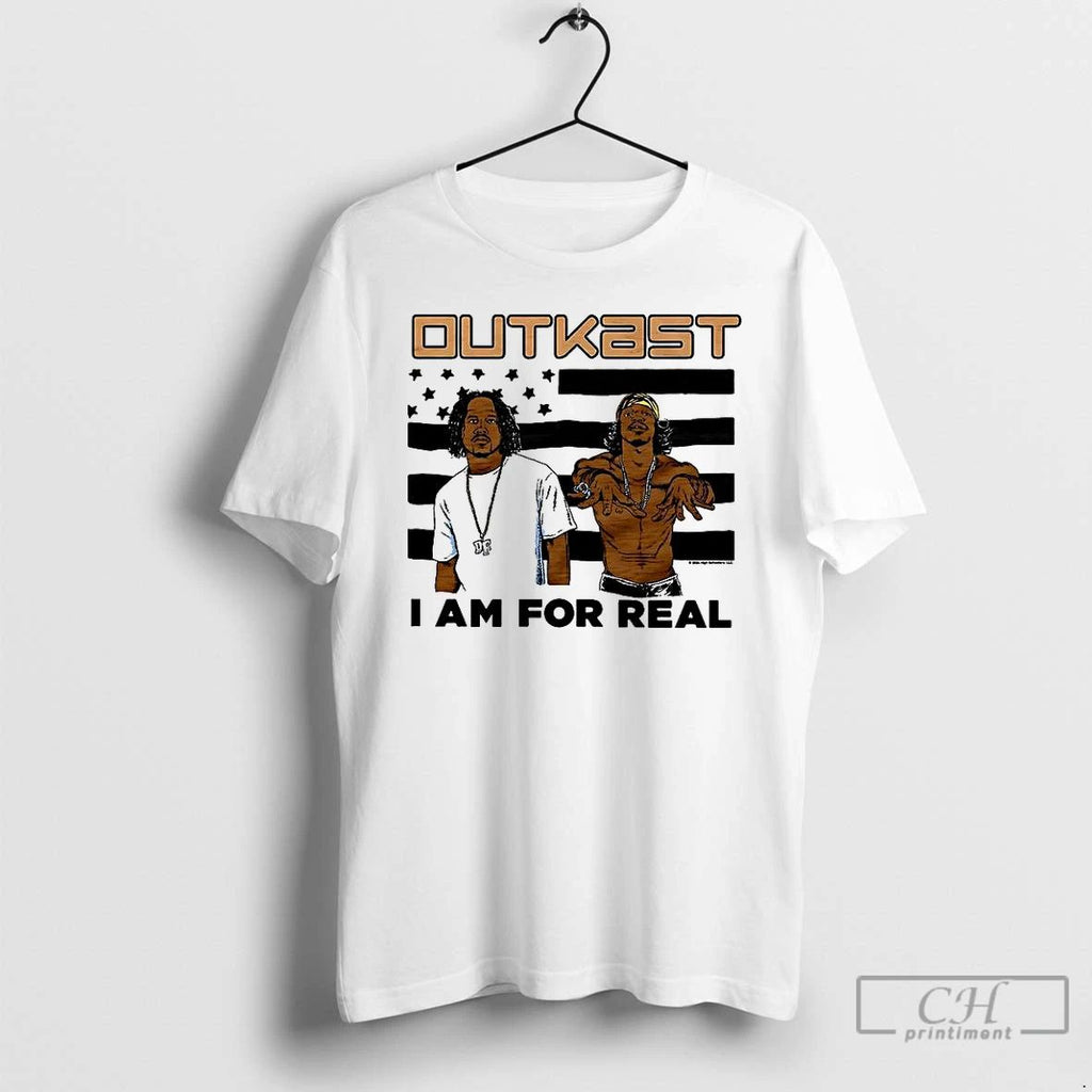 Classic Outkast I Am For Real Flag Comic T Shirts