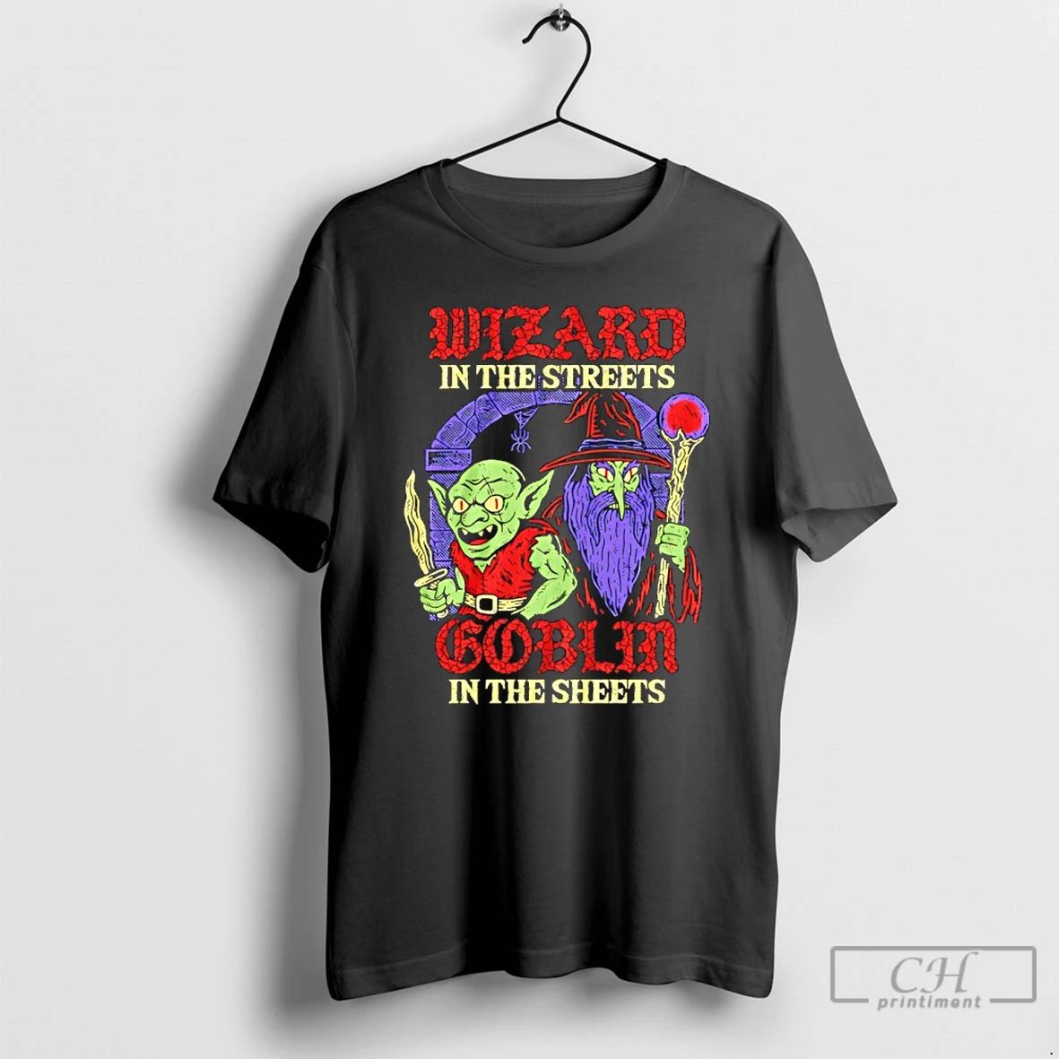 Classic Wizard In The Streets Goblin In The Sheets Cartoon T Shirts