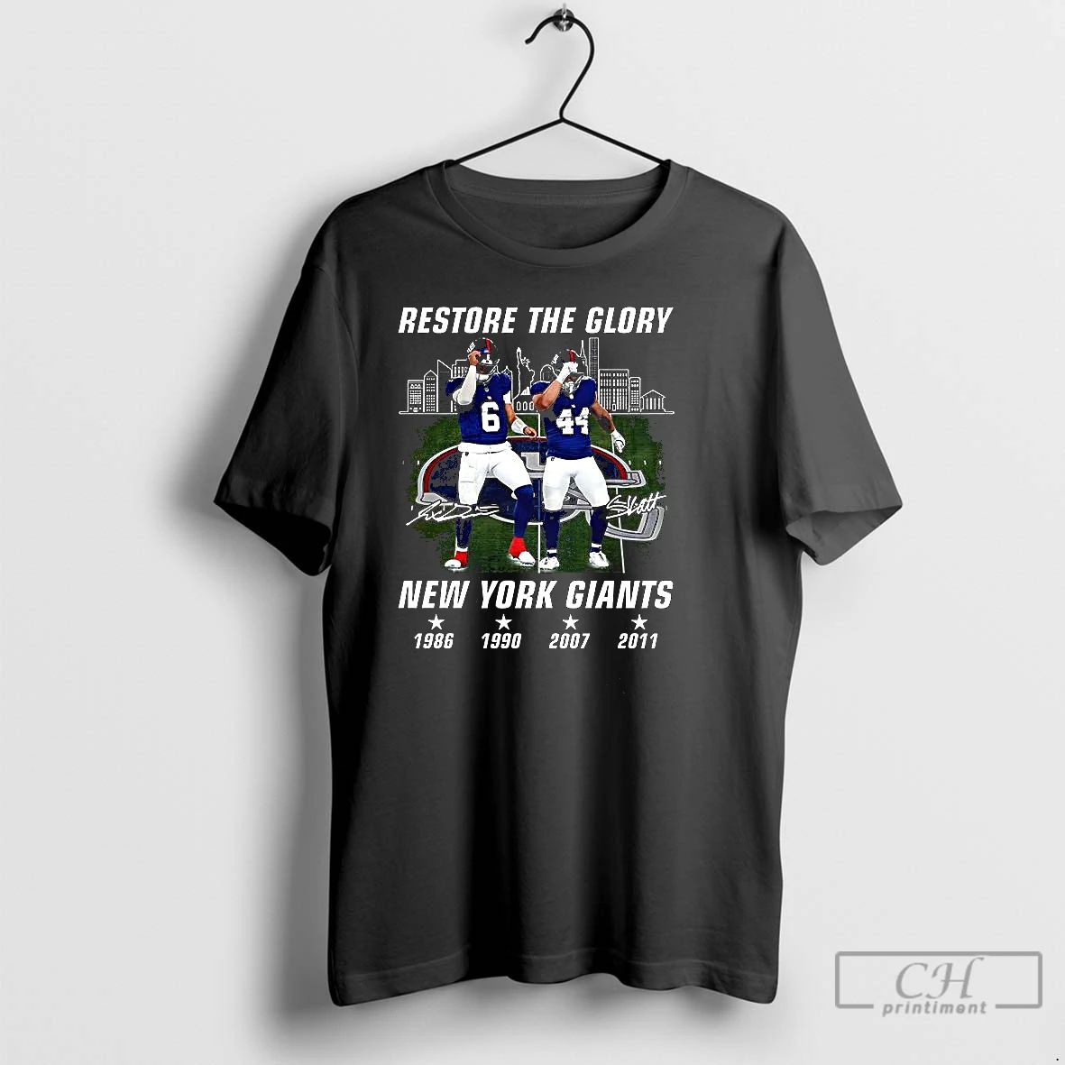 Classic New York Giants Restore The Glory Signature T Shirts