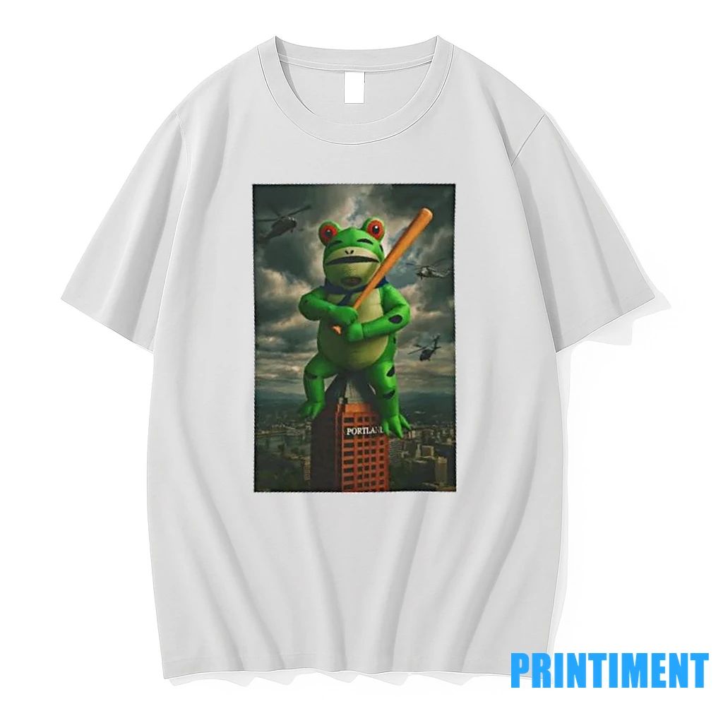 Giant Frog Hero Over Portland Tshirts Sweater