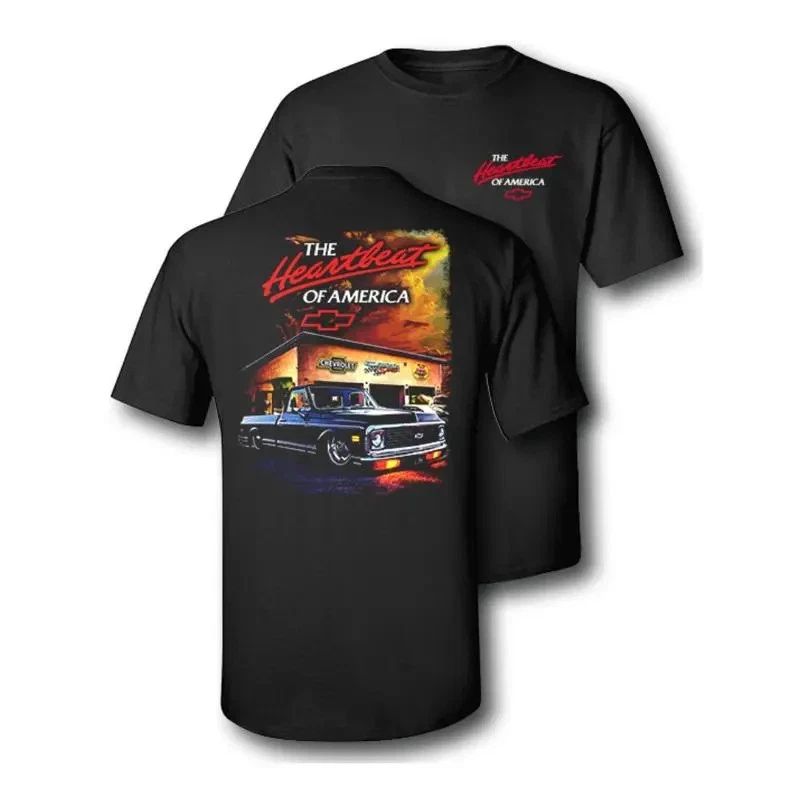 The Heartbeat of America T-Shirt ? Classic Chevy C10 Pickup Graphic Tee
