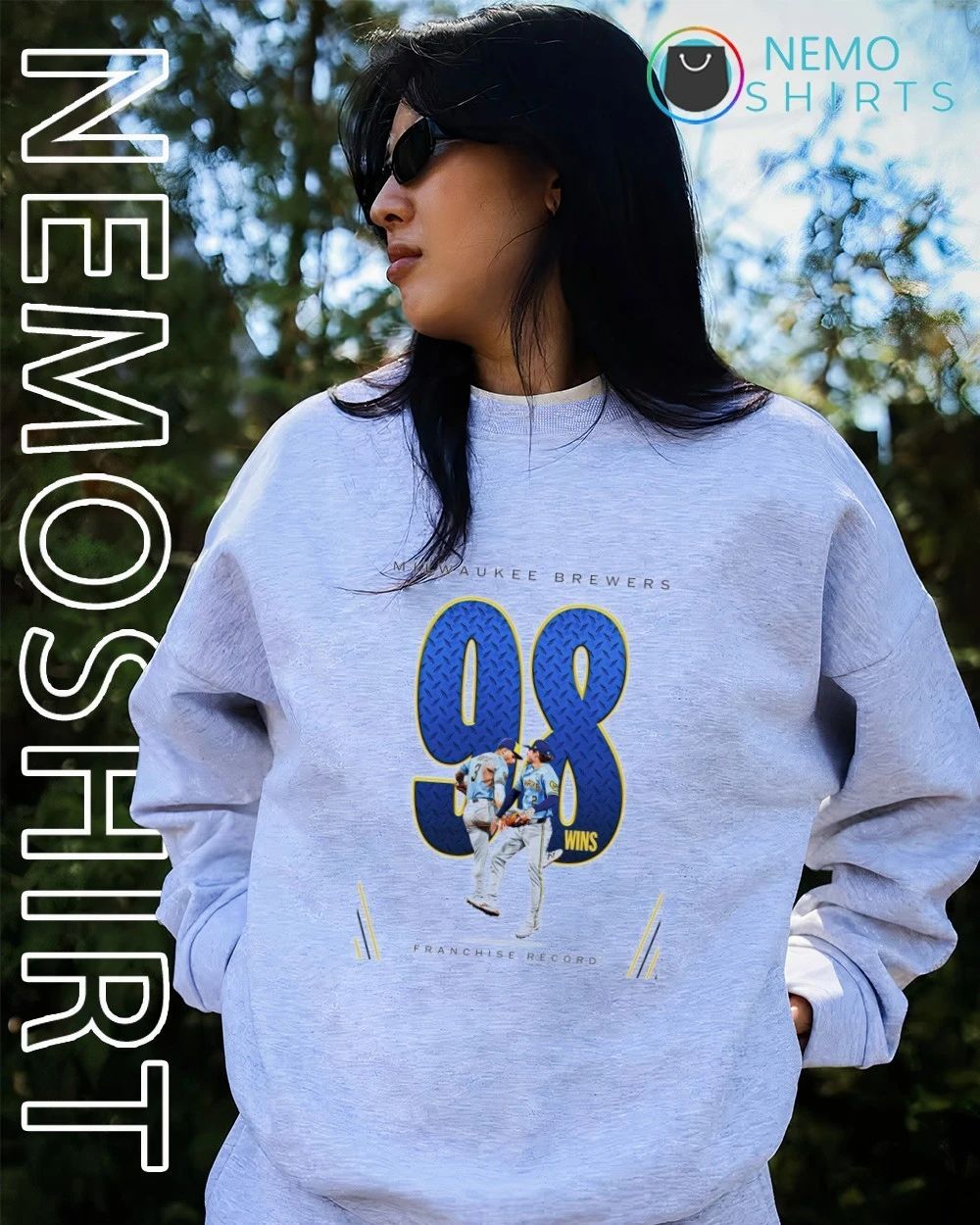 Milwaukee Brewers 98 Wins franchise record shirt