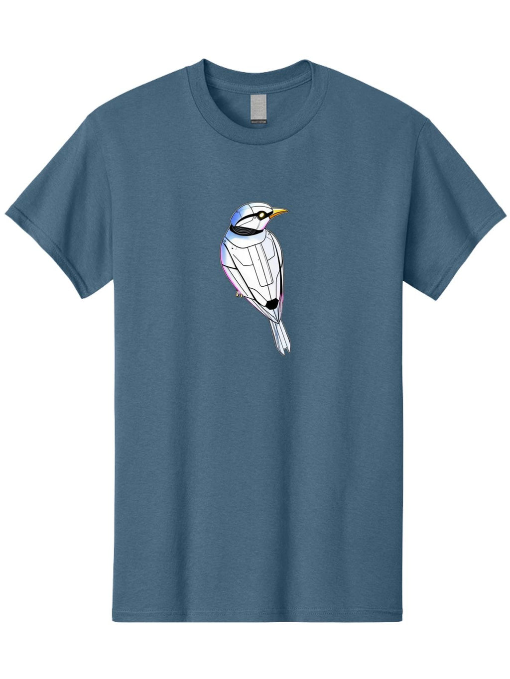 Robot-Bird-1 Mens Graphic Tee, 100% Cotton, Casual Summer Wear