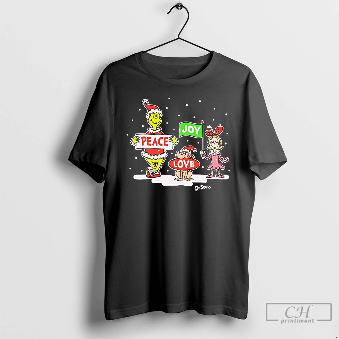 Classic Grinch And Friends Peace Love Joy Christmas T Shirts