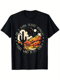 Plus Size, Women's Plus Size 0XL-5XL Oversized T-Shirt - Boho Desert Night Sky