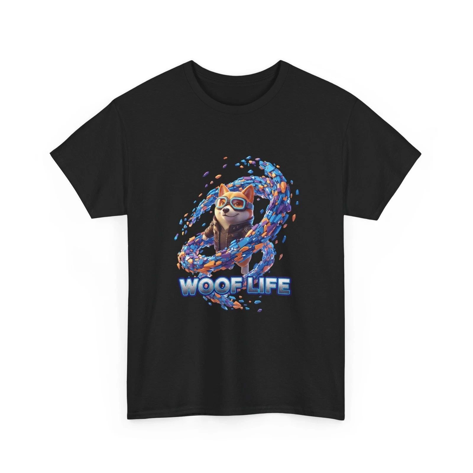 Woof Life Dog T-Shirt | Cute Puppy Graphic Tee, Dog Lover Gift Shirt, Cotton Tee