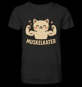 Muscle Soreness - Mens V-Neck T-Shirt | Fitness Cat Gym Strength Sports Anime