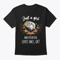 Just Girl Freaking Loves Owls Boho Style T-Shirt Made in the USA Size S to 5XL