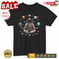 Space Meditating Astronaut T-shirt - Meditation Yoga Galaxy Graphic Tee