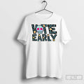 Premium Vote Early Brocade Flowers T Shirts