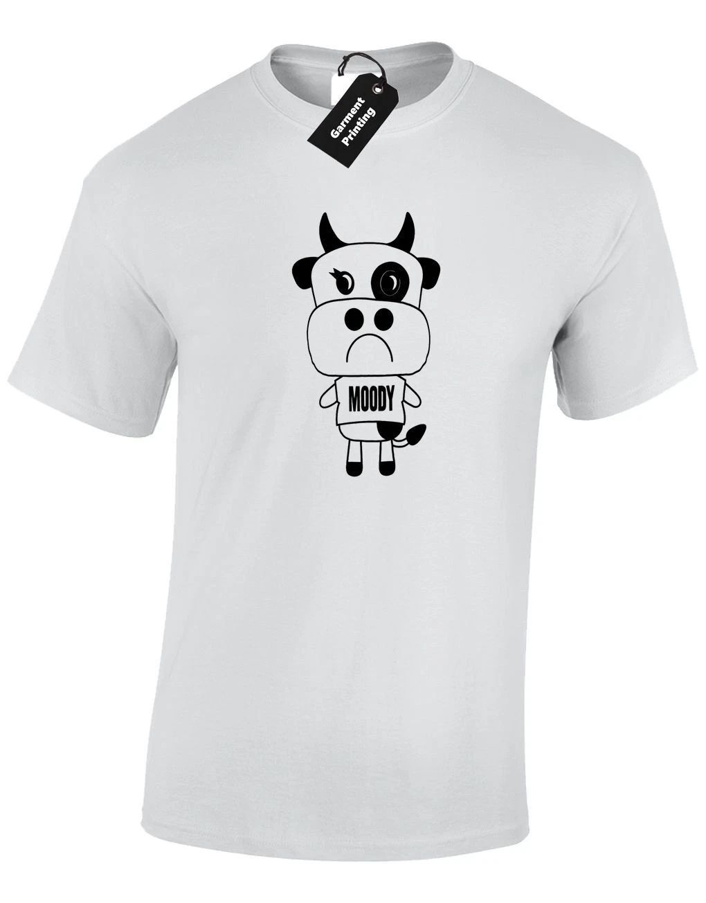 Moody Cow Funny Cute Summer Design Fashion New Unisex T-Shirt